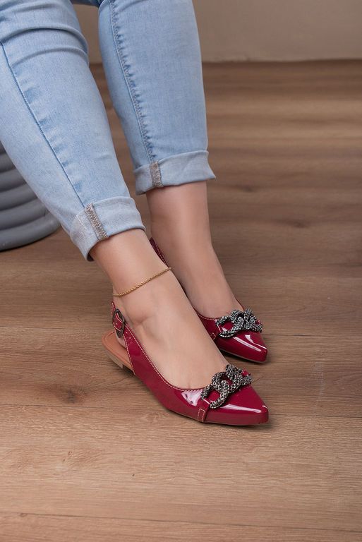 Sapatilha Slingback Corrente_192- Marsala - Carolina Lins