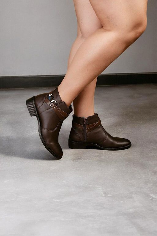 Bota Coturno F190 3 cm_306- Café - Carolina Lins