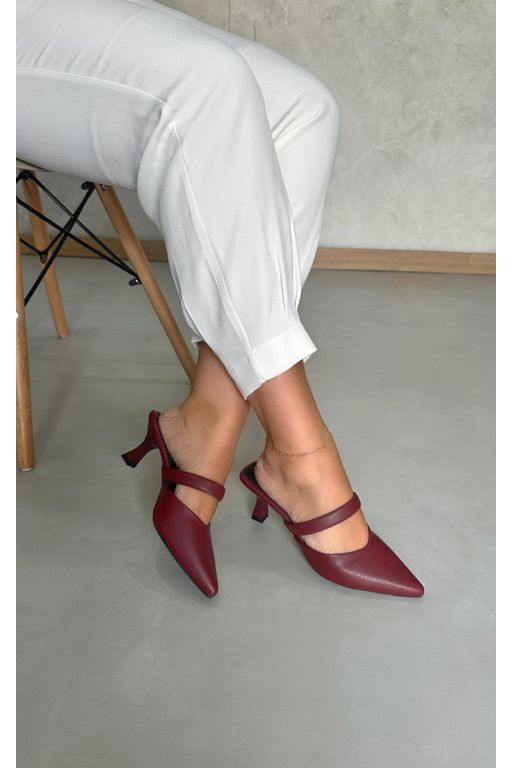 Scarpin Mule 8cm_3078- Marsala - Carolina Lins