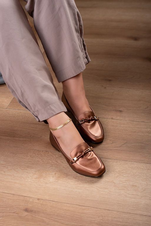 Mocassim Detalhe Nó Super Confortável_309- Bronze - Carolina Lins