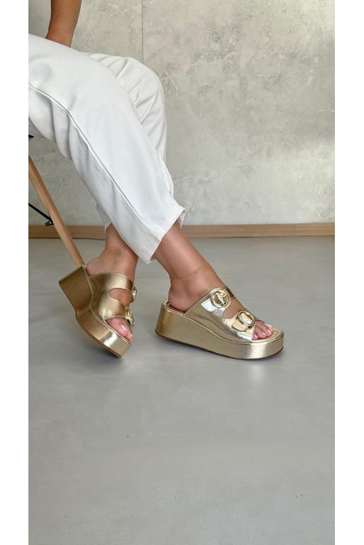 Anabela Fivela Redonda 6 cm_3188- Ouro - Carolina Lins