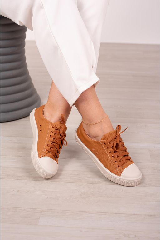 Tênis Biqueira Floater_3197- Caramelo - 3197 - Car... - Use Isa Shoes
