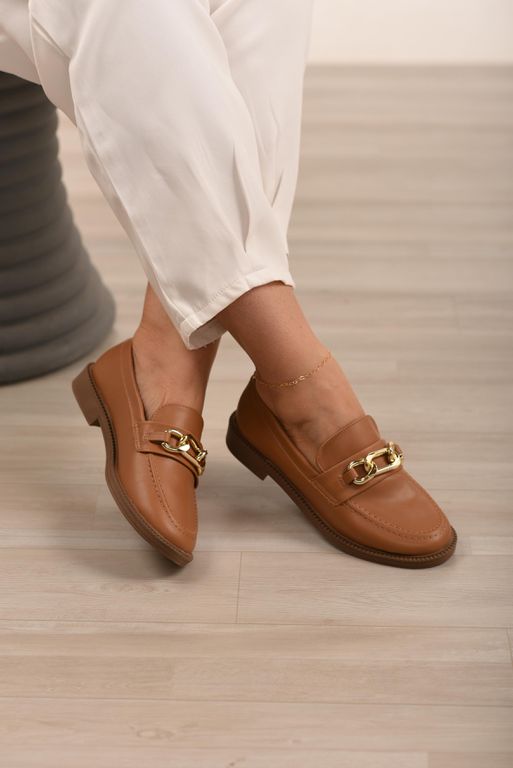 Mocassim 3 Elos_3220- Caramelo - Carolina Lins