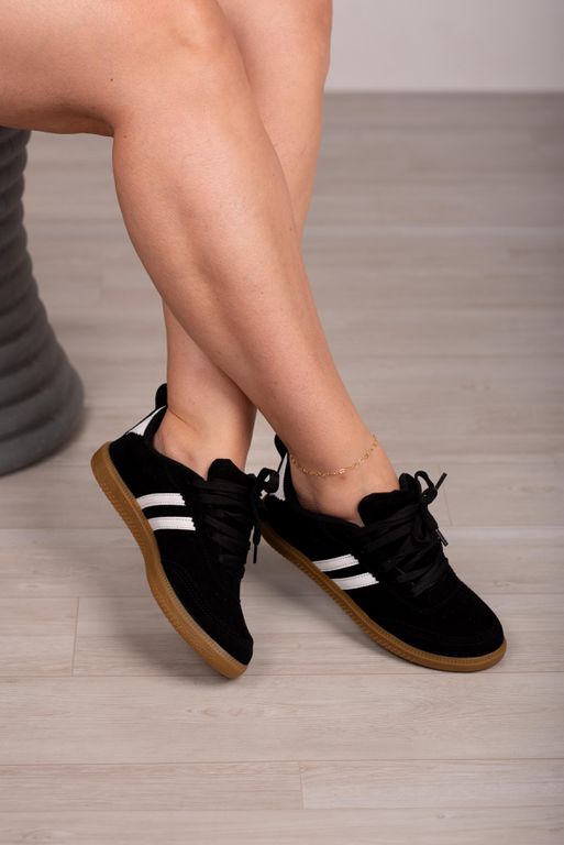Tênis Camurça Listra_3240- Preto