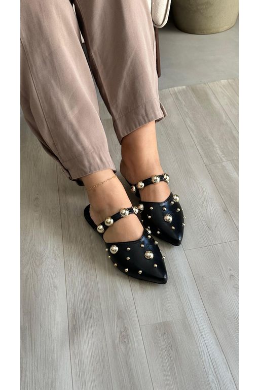 Mule Meia Esfera_3245- Preto - Carolina Lins