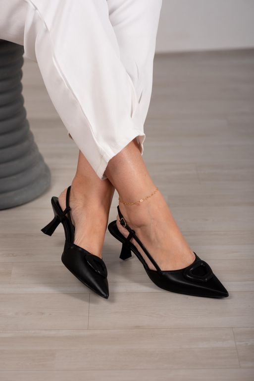 Scarpin Slingback Peça 7 cm_3268- Preto - 3268- Pr... - Use Isa Shoes