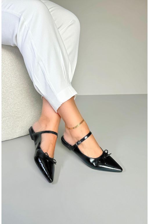 Sapatilha Mule Lacinho_3296- Preto - 3296 - Preto - Use Isa Shoes