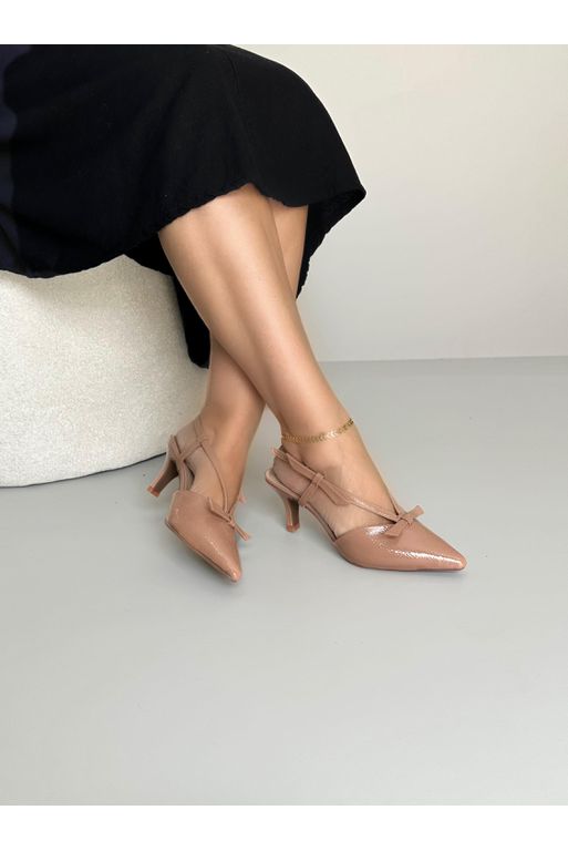 Scarpin Lacinho V 7 cm_3322- Nude - 3322- Nude - Use Isa Shoes