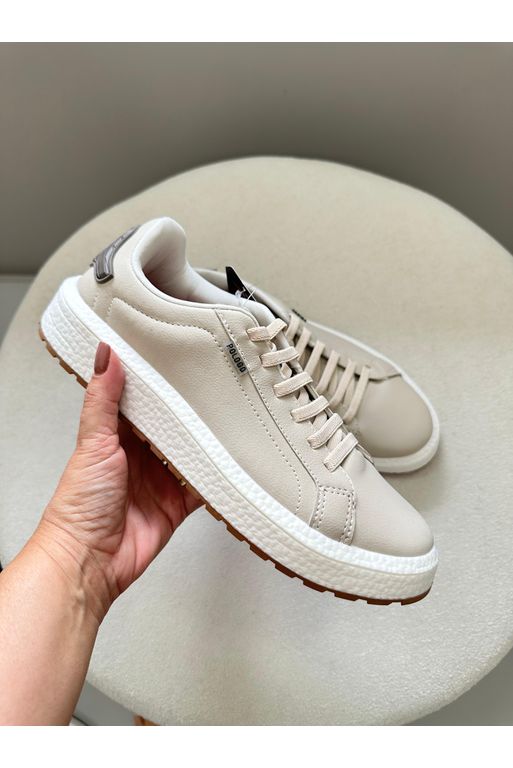 Tênis Casual Davi_3329- Creme - Carolina Lins