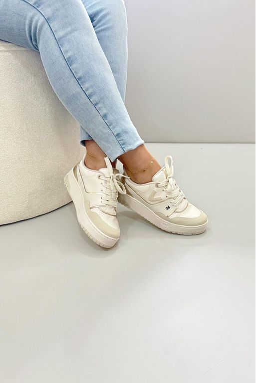 Tênis Original Via Marte 42027_3381- Creme/Ouro