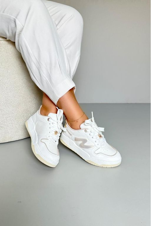 Tênis Original Via Marte 276002_3384- Branco/ Ouro - Carolina Lins