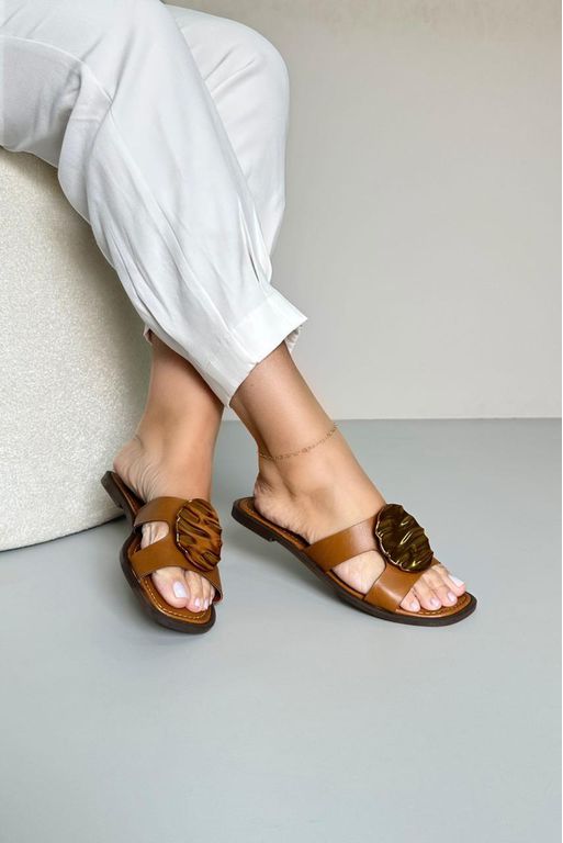 Sandália Rasteira Peça Orgânica Redonda_3390- Cara... - Use Isa Shoes