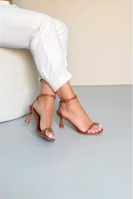 Sandália Salto Taça Minimalista Dedo 8 cm_3441- Ca... - Carolina Lins