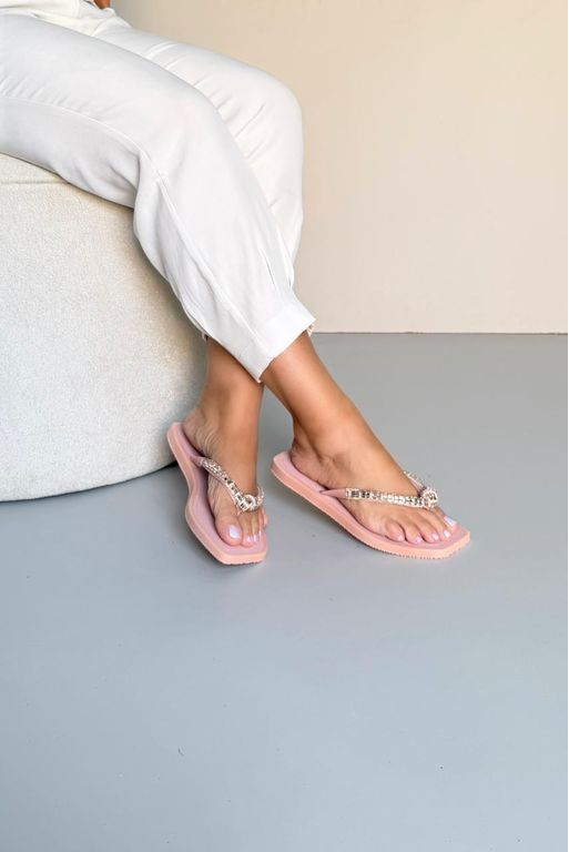 Chinelo Dedo Nó Ladrilho_3444- Rose - Carolina Lins