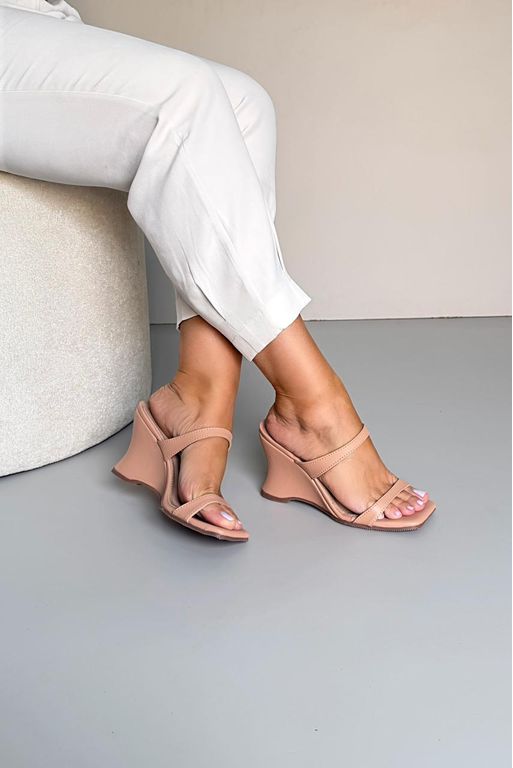 Tamanco 2 Tiras 9 cm_3457- Nude - Carolina Lins