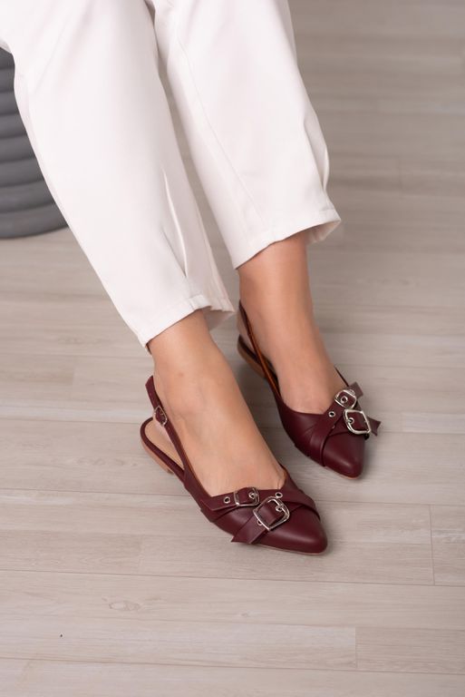 Sandália Slingback Fivela Grande_570- Marsala - Carolina Lins