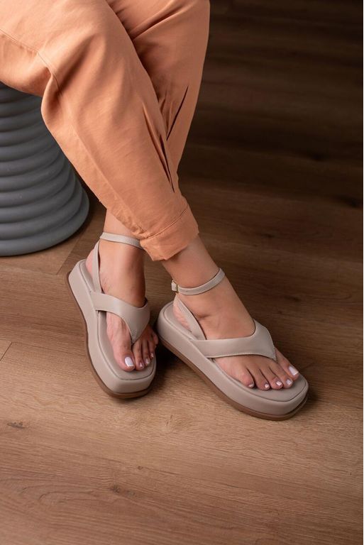 SANDÁLIA FLATFORM DEDO FIVELA_2090 - CINZA