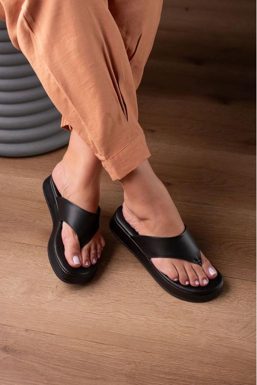 SANDÁLIA FLATFORM DEDO SOLADO BAIXO_2074 - PRETO