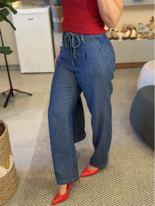 Calça Monnari Em Liocel Wide Leg Bruna 1712 - K614... - CS BY KATI