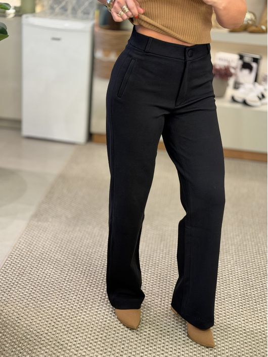 Calça Vanews Reta Madri Preto 1602 - K12503V - CS BY KATI