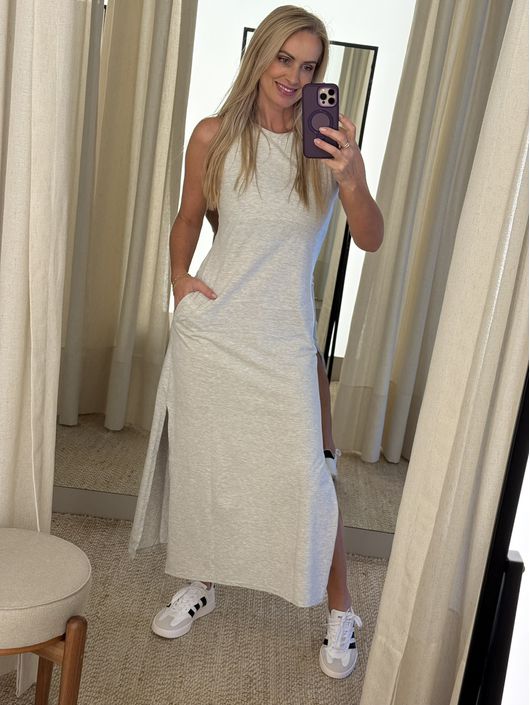 Vestido Youbasic Longo Regata Com Fendas Laterais ... - CS BY KATI