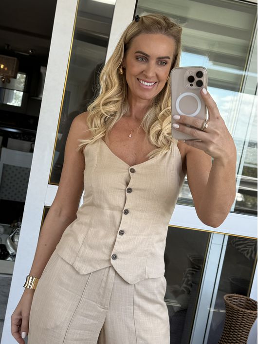 Regata Linho Essencial Bege 0411 - K252024LE - CS BY KATI