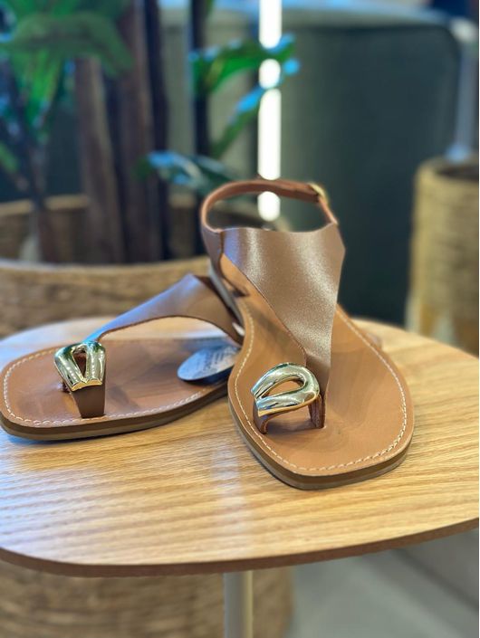 Rasteira CS Shoes Gabi Whiski 0910 - K1155CS - CS BY KATI