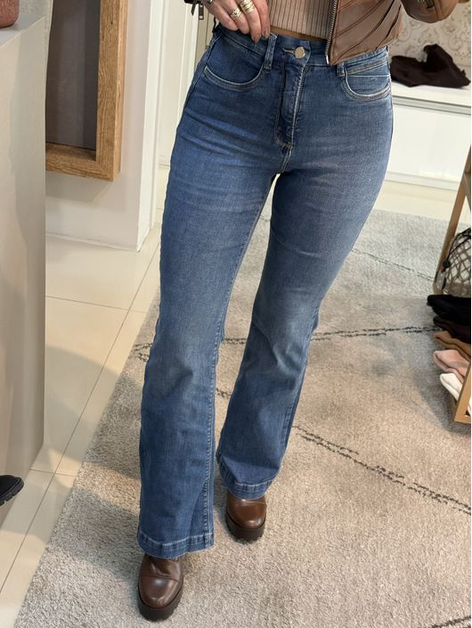 Calça Jeans Lez a Lez Flare Cintura Alta 0407 - K2... - CS BY KATI