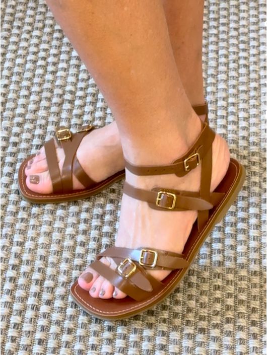 Rasteira CS Shoes Lala Whiski 1611 - L1197CS - CS BY KATI