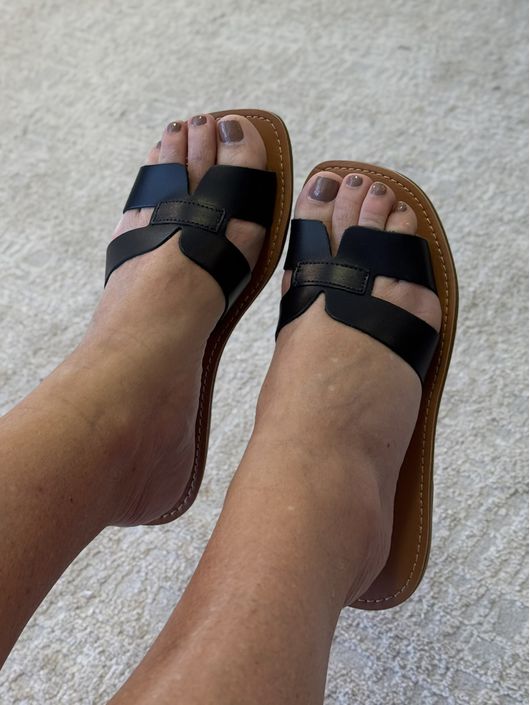 Rasteira CS Shoes Mari Preto 1010 - K1019CS - CS BY KATI