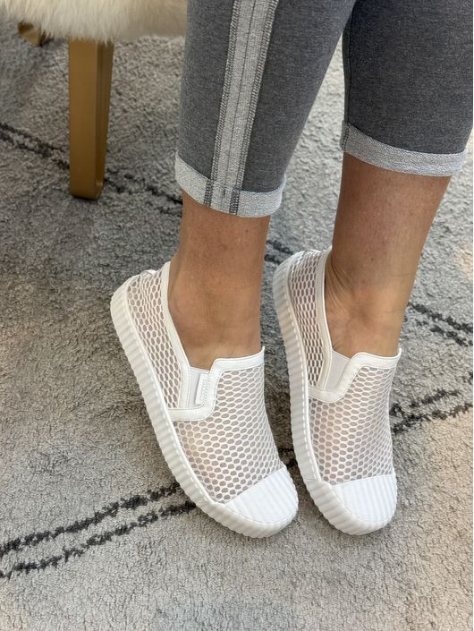 Tênis Carrano Slip On Kicks Tela Off White 0209 - ... - CS BY KATI