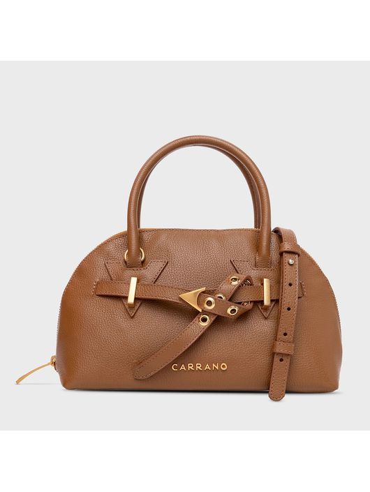 Bolsa Victoria Tote Minimal Média Couro Marrom Sad... - CS BY KATI