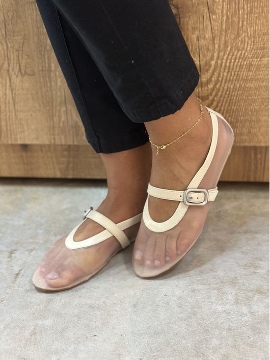 Sapatilha Tela Off White Lait - K718007C - CS BY KATI