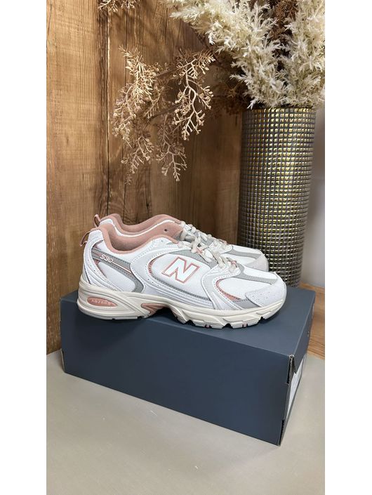 Tênis New Balance 530csb branco e rosa - K1274343N - CS BY KATI
