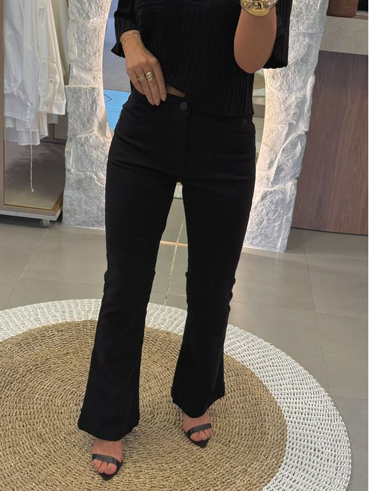 Calça Morena Rosa Boot Cut Alta Preto 1510 - K071... - CS BY KATI
