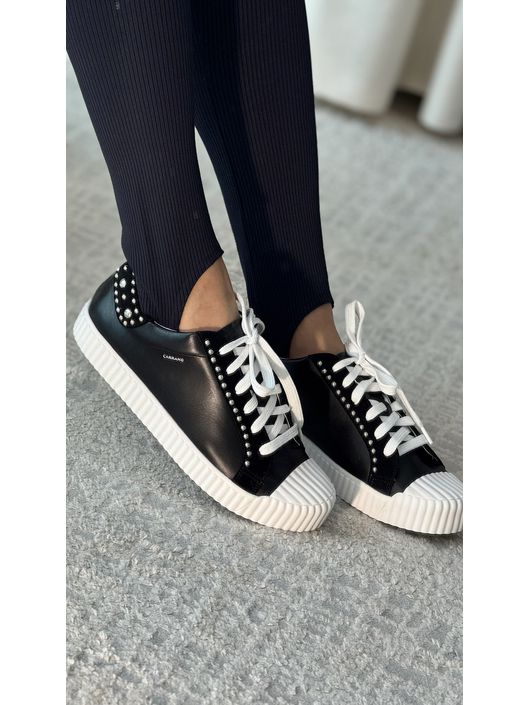 Tênis Kicks Studs Couro Mestiço Preto 1508 - K3440... - CS BY KATI