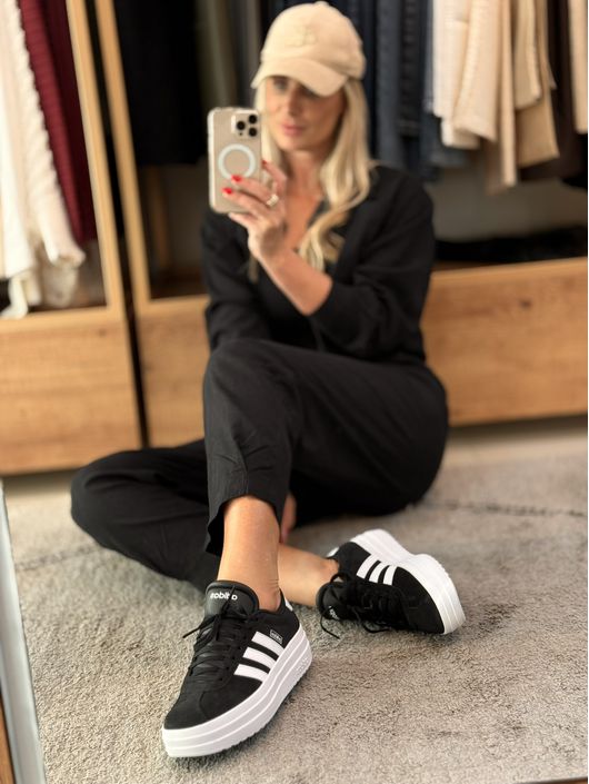 Tênis Adidas VL Court Bold Preto e Branco 2107 - K... - CS BY KATI