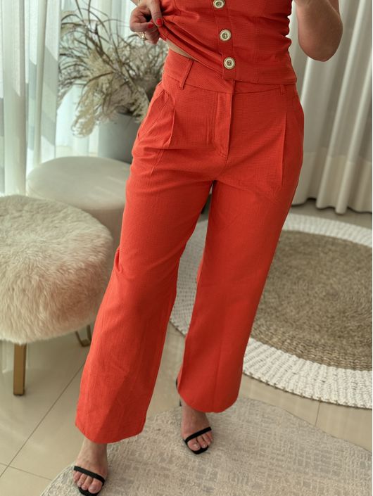 Calça Maria.Valentina Pantalona Laranja - K00470M... - CS BY KATI