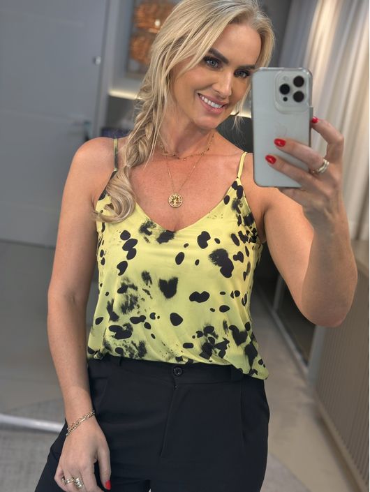 Blusa com Alças Estampada Splash - K8755L - CS BY KATI