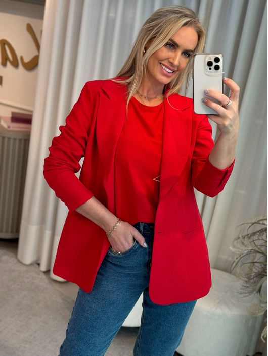 Blazer Alfaiataria Clássico com Abotoamento Duplo ... - CS BY KATI