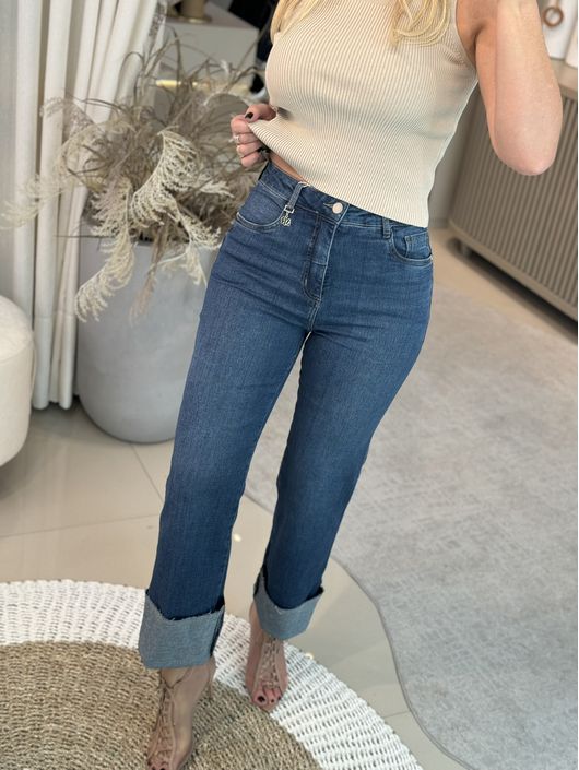Calça Morena Rosa Wide Leg Thaila Cós Alto Barra R... - CS BY KATI