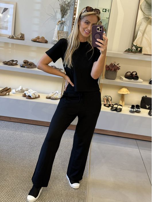 Blusa Youbasic em Viscose Decote Redondo Preto - ... - CS BY KATI