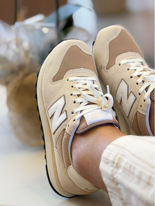 Tênis New Balance 500 V2 Bege/Branco/Marrom 0601 ... - CS BY KATI