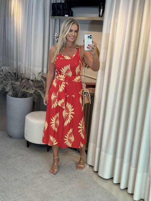 Vestido Maria.Valentina Sólto Decote Reto Com Alça... - CS BY KATI