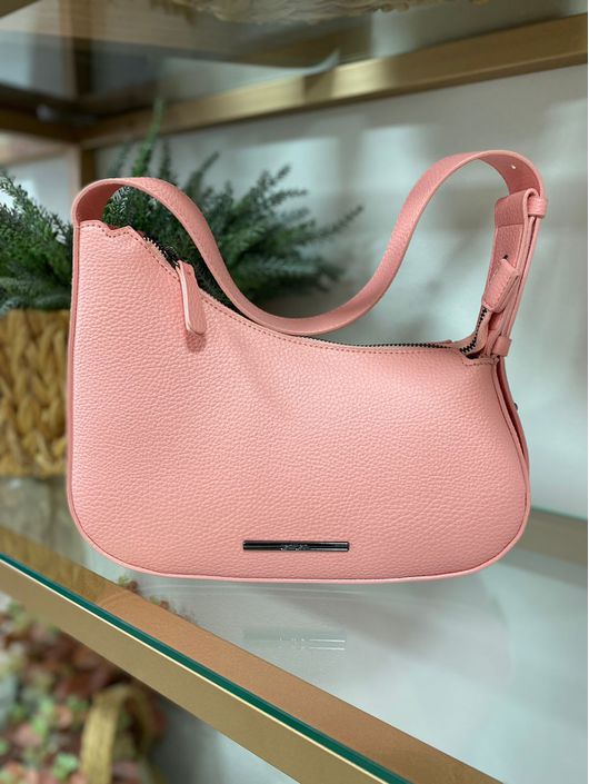 Bolsa Pequena Baguete Assimétrica Rosa - K009AL - CS BY KATI