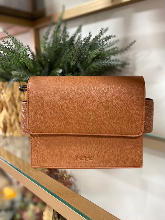 Bolsa Média Tiracolo Tressê Lateral Caramelo - K03... - CS BY KATI