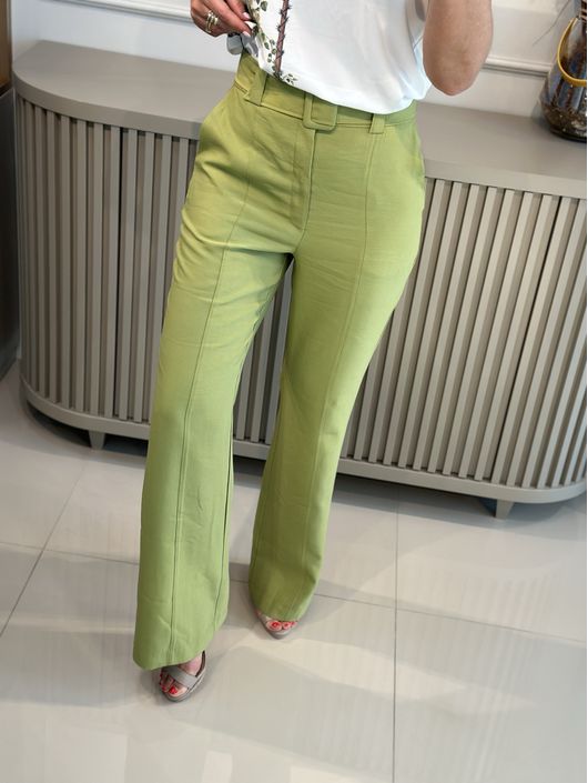 Calça Flare Boot Cut Com Cinto Verde - K7080L - CS BY KATI