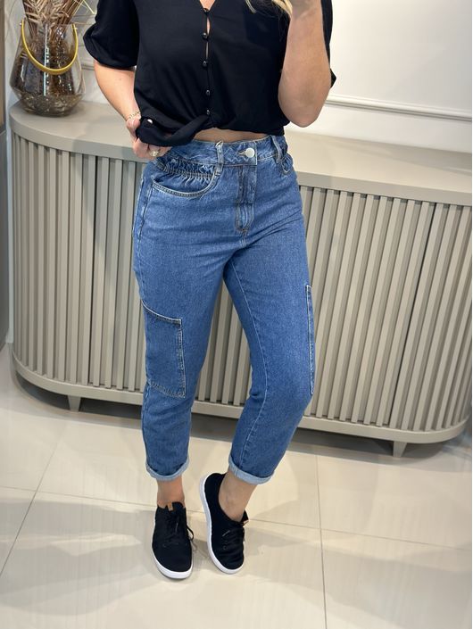 Calça Jeans Morena Rosa Mom Fit Naomi - K06326MR - CS BY KATI