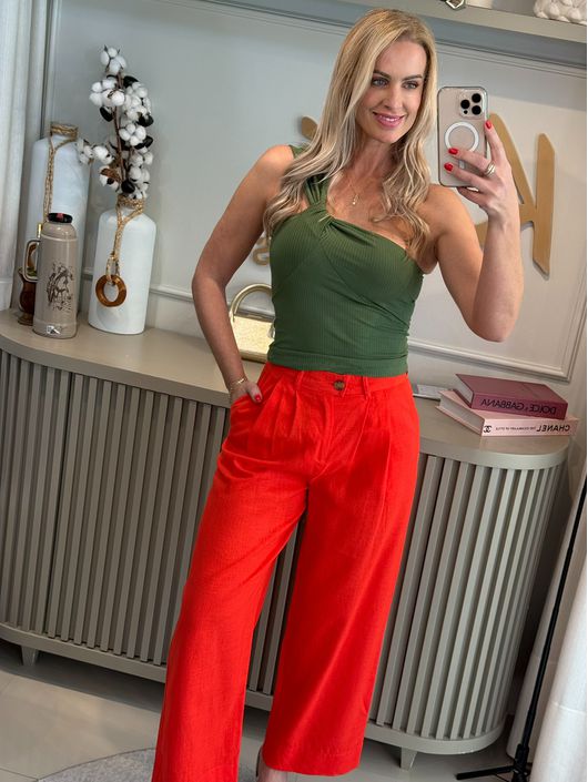 Blusa Lez a Lez Justa De Um Ombro Só Verde 3107 - ... - CS BY KATI