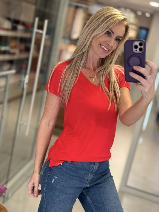T Shirt Youbasic Manga Curta Com Gola V Nova Iorqu... - CS BY KATI